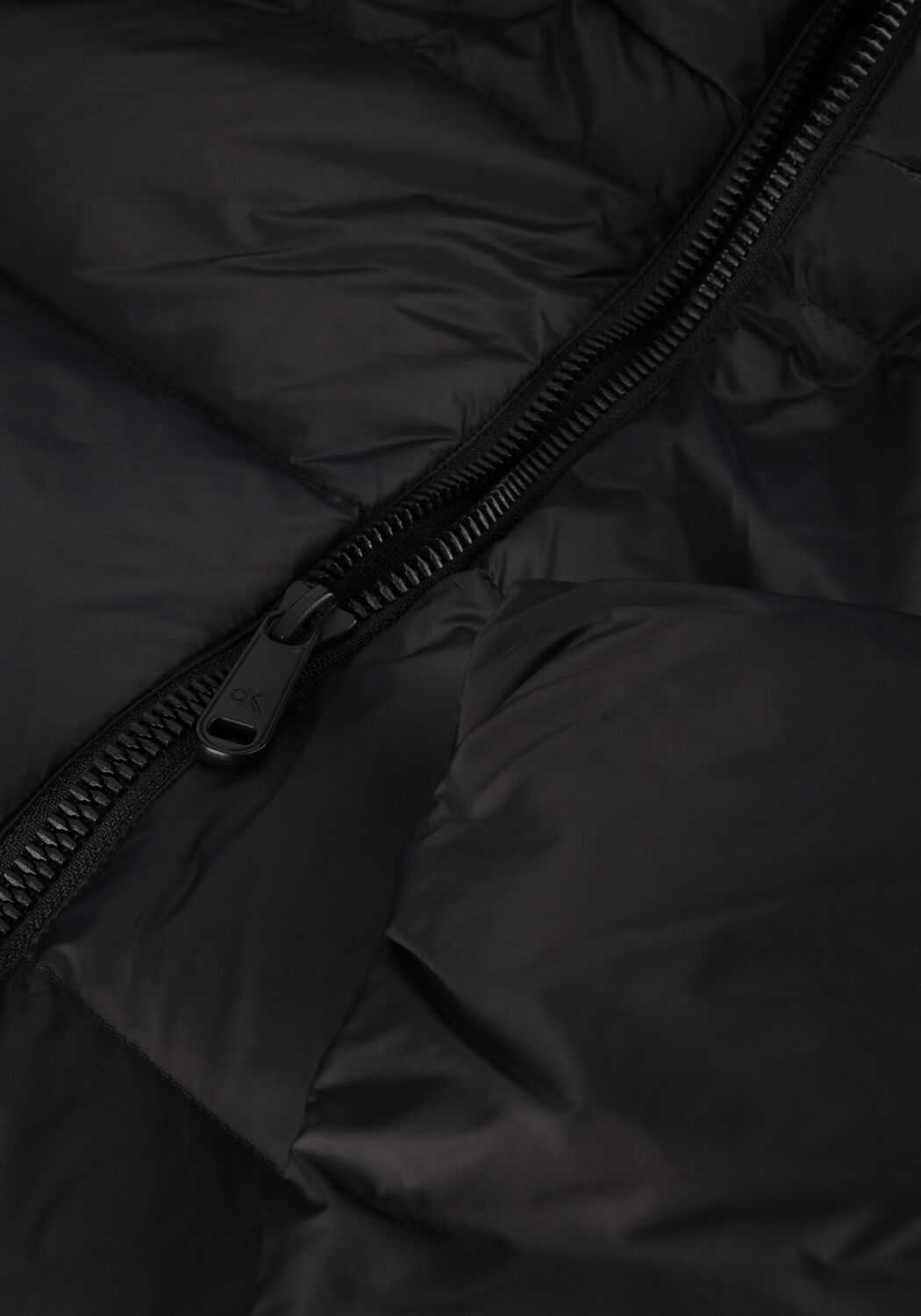 Zwarte CALVIN KLEIN Gewatteerde jas LS NYLON ZIP OFF HOOD DOWN PURRFER - large