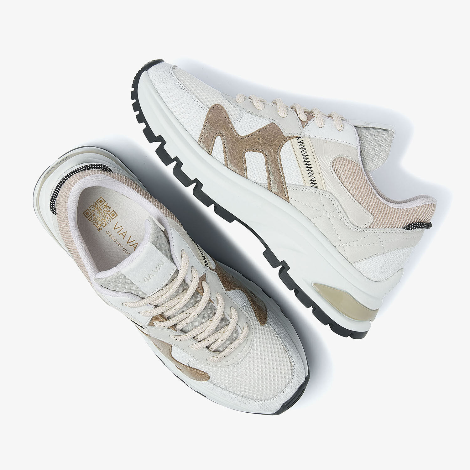 Witte VIA VAI Lage sneakers LIZ FINLEY - medium