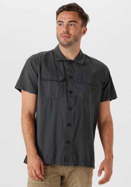 Donkergrijze PME LEGEND Casual overhemd SHORT SLEEVE SHIRT CTN  BEDFORD - large