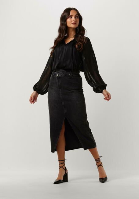 Zwarte MY ESSENTIAL WARDROBE Midirok MWLOUIS WRAP 123 SKIRT - large