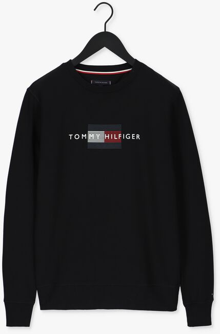 Zwarte TOMMY HILFIGER Sweater LINES HILFIGER CREWNECK - large