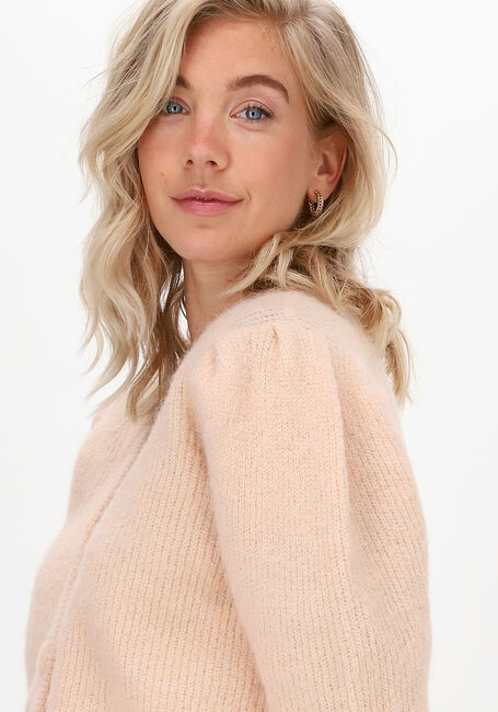 Roze OBJECT Vest PASCALIA 3/4 SHORT KNIT - large