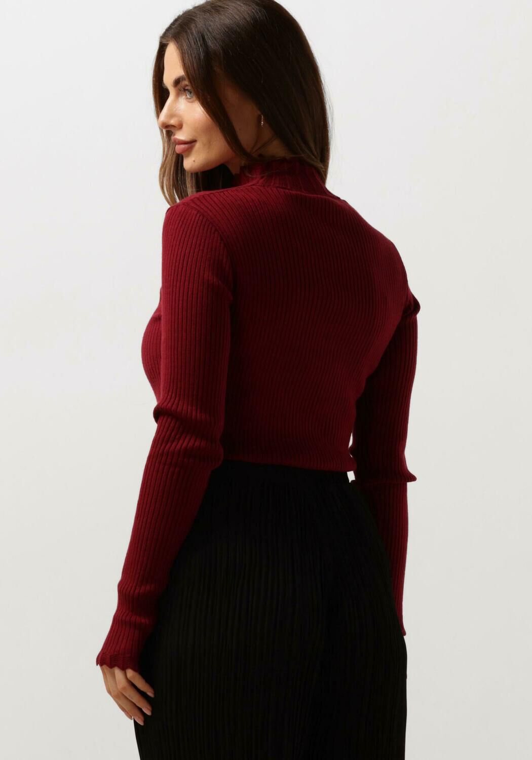 AAIKO Dames Tops & T-shirts Vida Ruffle Vis 301 Sweaters Rood