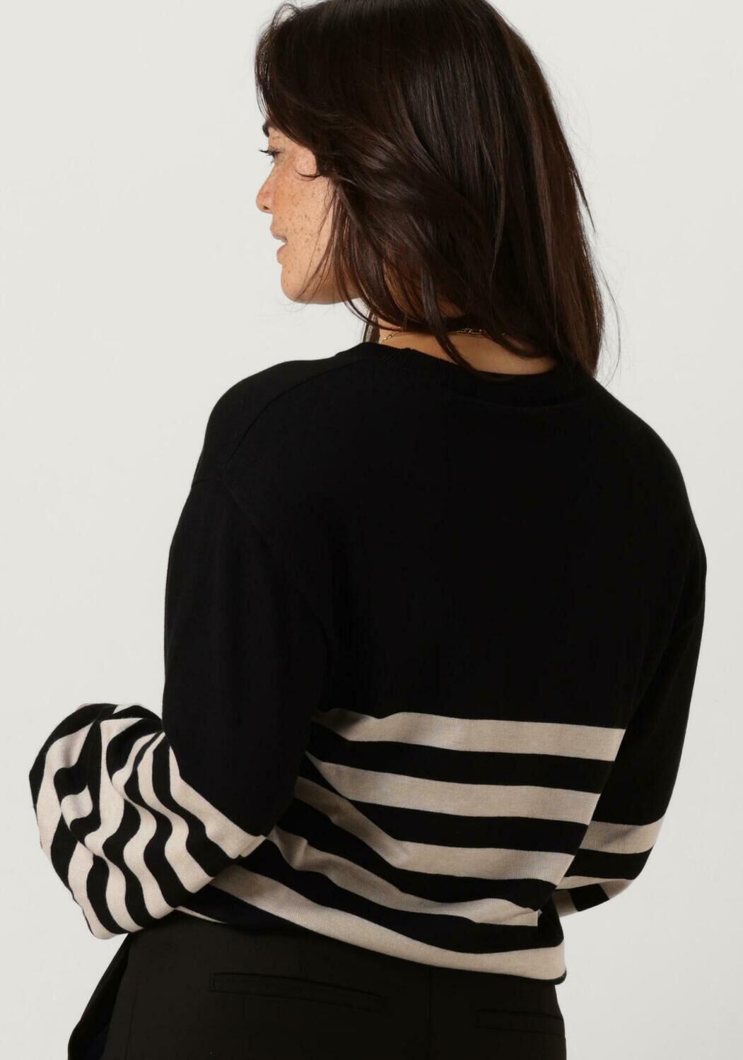 MINUS Dames Truien & Vesten Perla Striped Knit Pullover Zwart