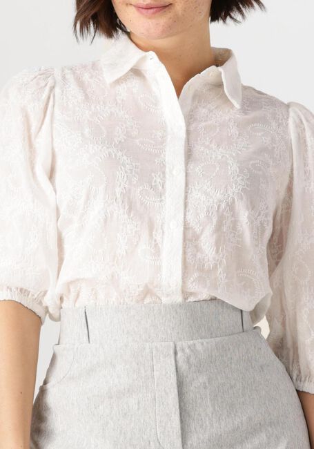 Witte JANSEN AMSTERDAM Blouses OUMA BLOUSE WFE 722 3/4 PUFFED SLEEVE - large