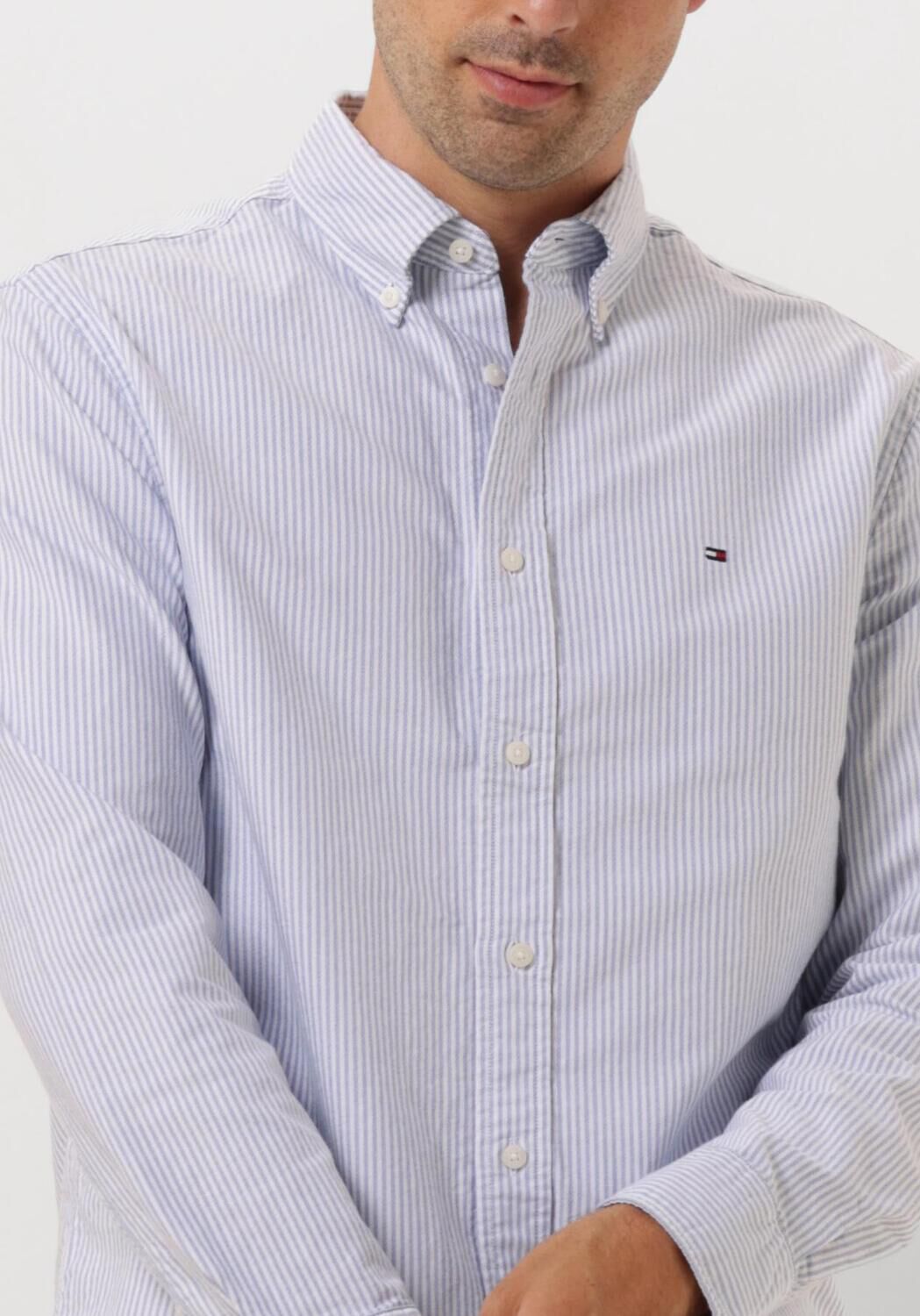 TOMMY HILFIGER Heren Overhemden Heritage Oxford Stripe Rf Shirt Blauw