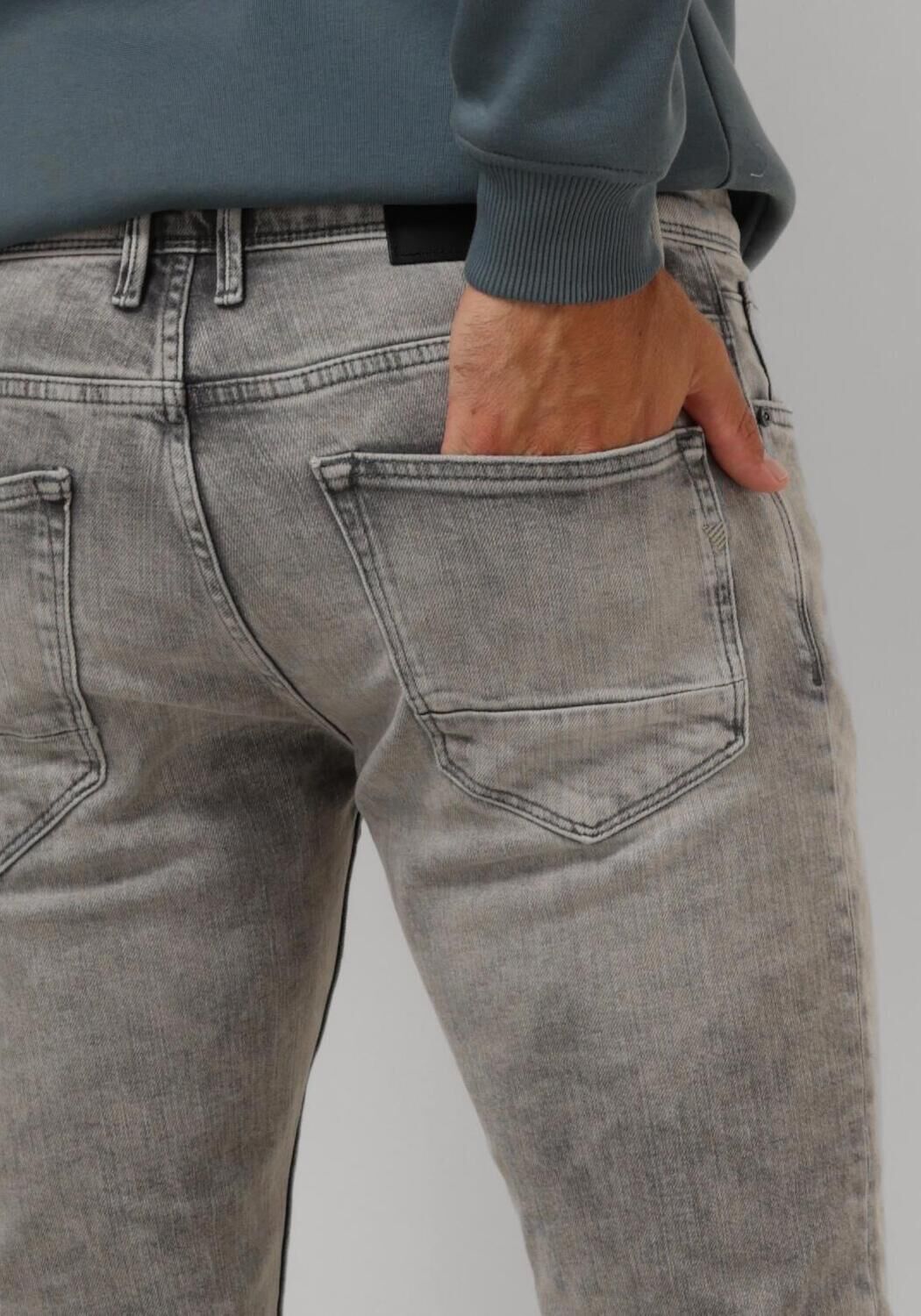 PURE PATH Heren Jeans The Jone Lichtgrijs