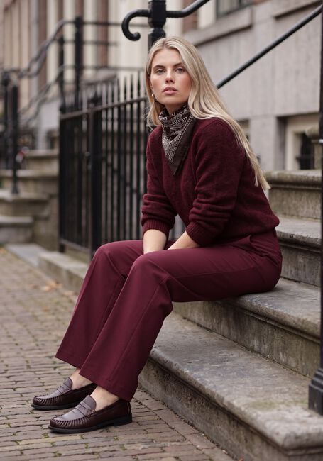 Bordeaux Y.A.S. Pantalon YASLIKKA HW WIDE PANTS - large