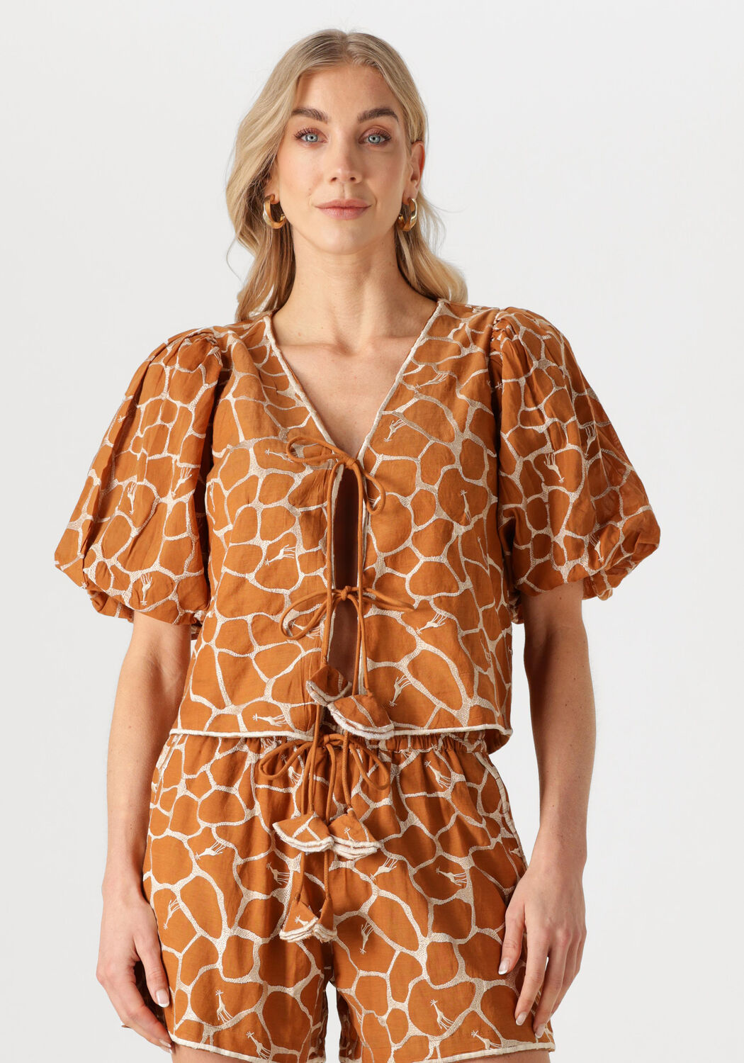 SCARLETT POPPIES Dames Tops & T-shirts Kacie Top Bruin