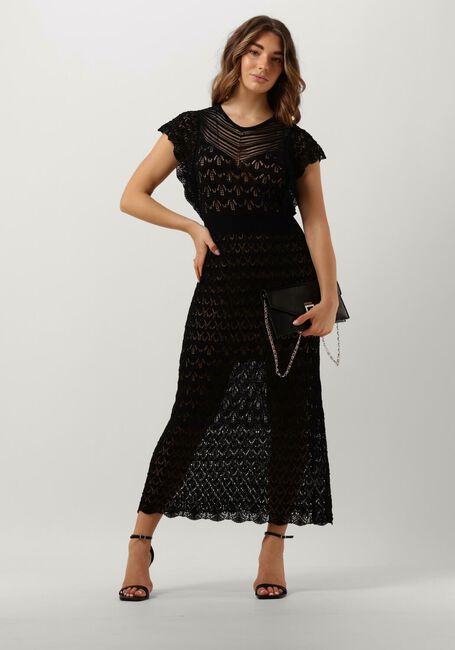 Zwarte LIU JO Maxi jurk ECS ABITO MAGLIA LUNGO TRAFOR - large