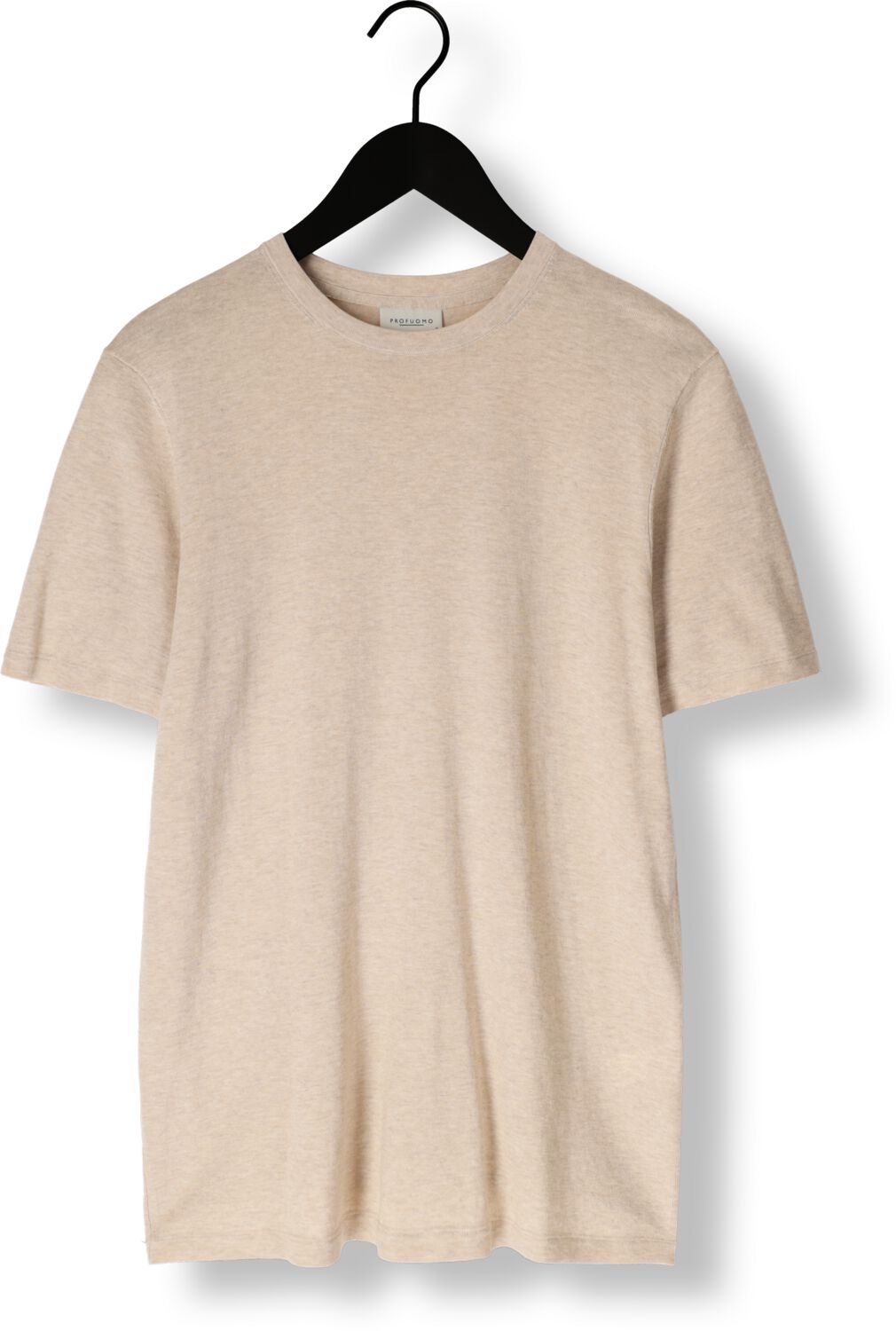 PROFUOMO Heren Polo's & T-shirts T-shirt Crew Neck Ss Beige