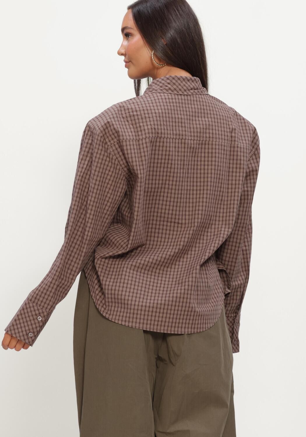 Bruine NOTRE-V Blouses NV-ISABE MINI CHECK - large