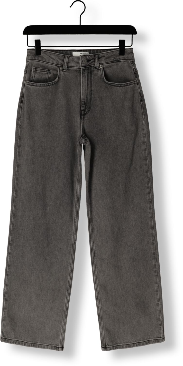 SELECTED FEMME Dames Jeans Slfalice Hw Wid Long Eloise Gre Jea Lichtgrijs