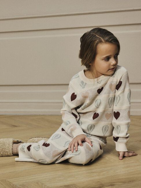 Ecru LIL' ATELIER Trui NMFLAMAI KIS LS KNIT LIL - large