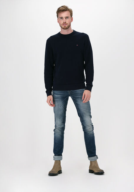 Donkerblauwe TOMMY HILFIGER Trui BASIC STRUCTURE CREW NECK Donkerblauwe TOMMY HILFIGER Trui BASIC STRUCTURE CREW NECK - large