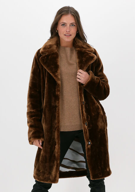Bruine GIACOMO THE JACKET Faux fur jas 13 LT FUR LONG - large
