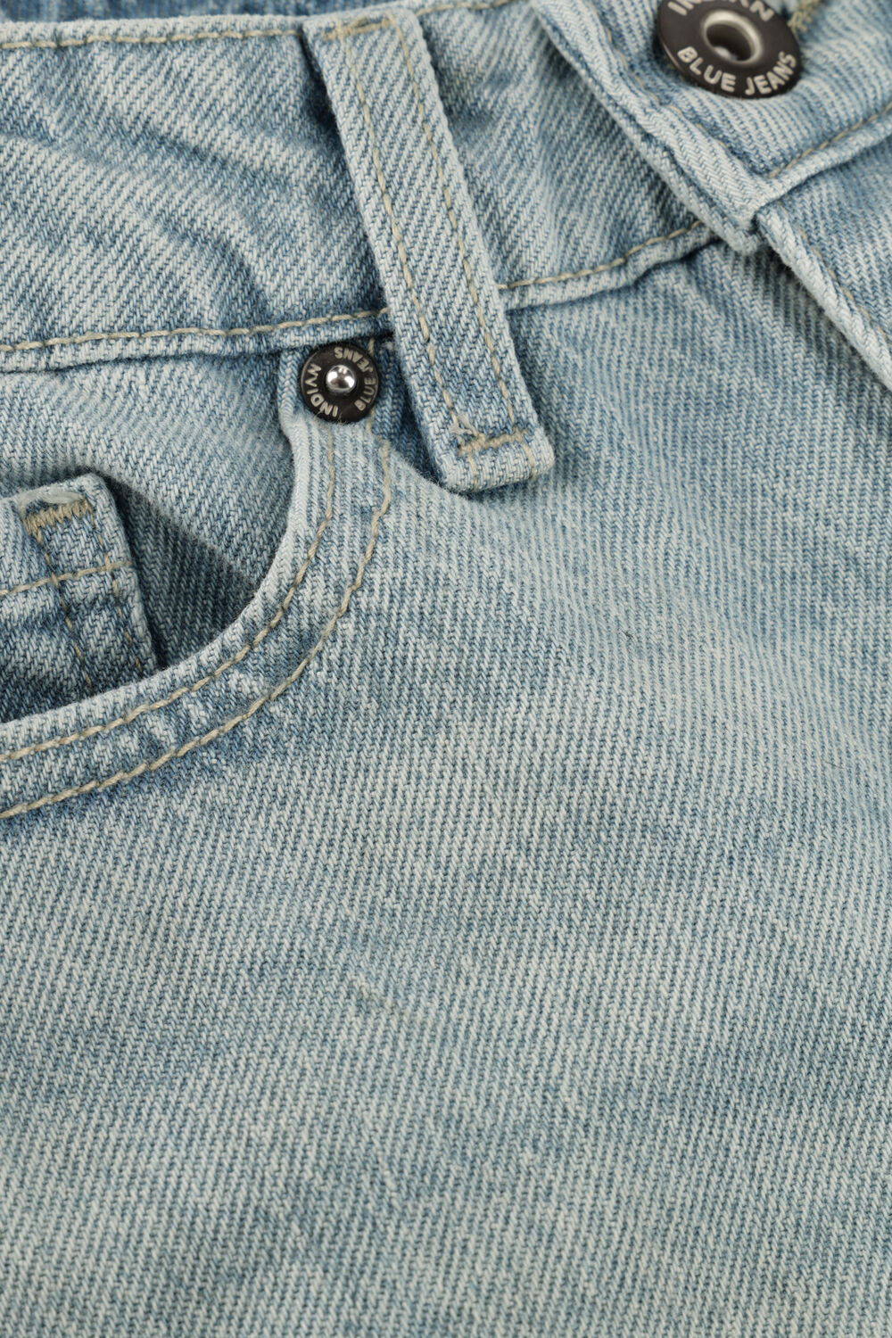 Lichtblauwe INDIAN BLUE JEANS Shorts WIDE DENIM SHORT LIGHT JEANS - large