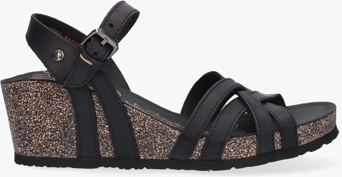 Arabisch breng de actie Herdenkings Zwarte PANAMA JACK Sandalen VERA | Omoda