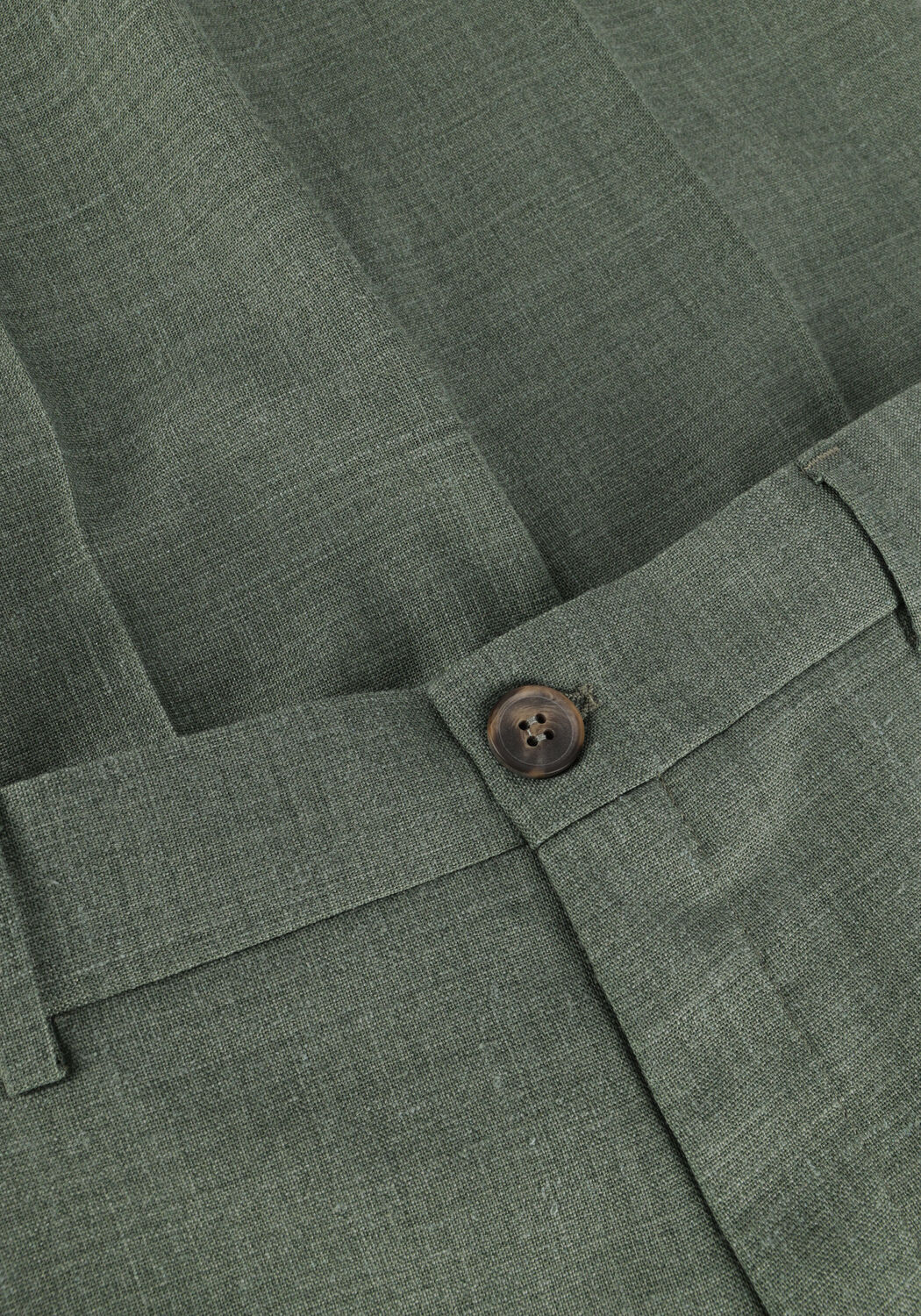 Groene SELECTED MEN Pantalon SLHSLIM-OASIS LINEN TRS NOOS - large