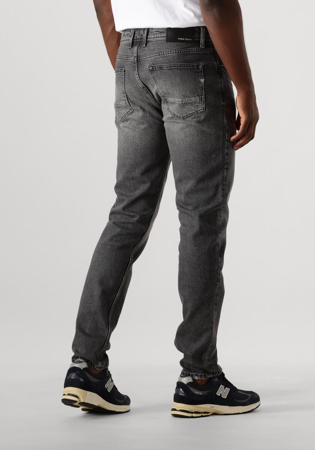 PURE PATH Heren Jeans The Ryan Donkergrijs