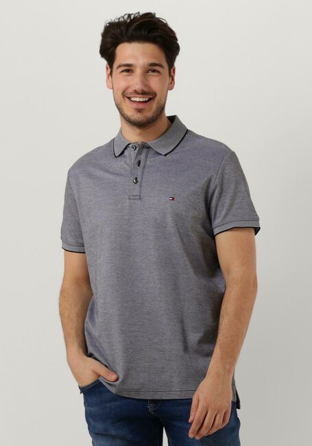 Grijze TOMMY HILFIGER Polo OXFORD LOGO COLLAR REG POLO - large