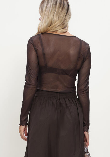 Bruine OBJECT Top BJNOELLE SLIM L/S TOP 147 - large