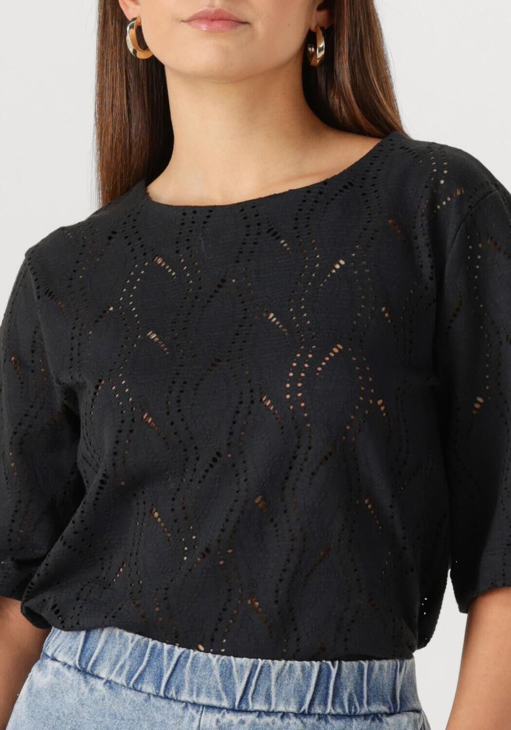 OBJECT Dames Tops & T-shirts Objava 2 4 Lo O-neck Top Zwart