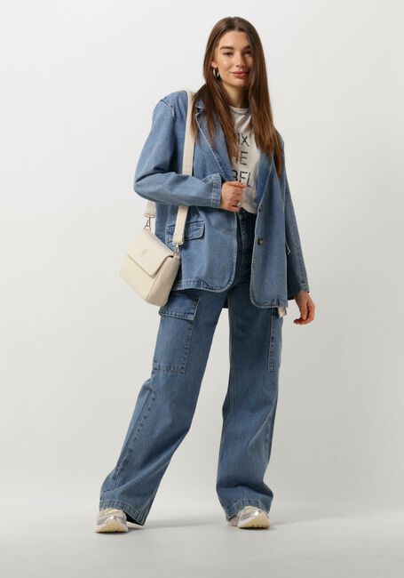 Blauwe ALIX THE LABEL Straight leg jeans LADIES WOVEN DENIM CARGO PANTS Blauwe ALIX THE LABEL Straight leg jeans LADIES WOVEN DENIM CARGO PANTS - large