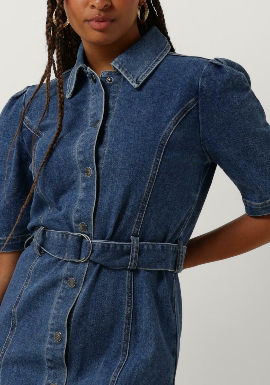 OBJECT Dames Jurken Objcarol Denim Dress Blauw