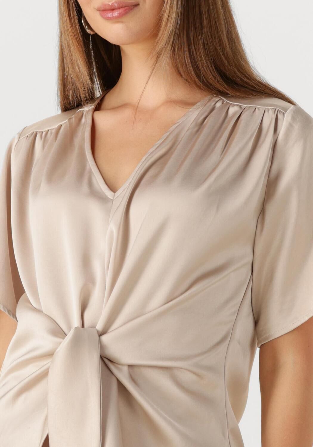 NEO NOIR Dames Blouses Casadia Heavy Sateen Blouse Beige