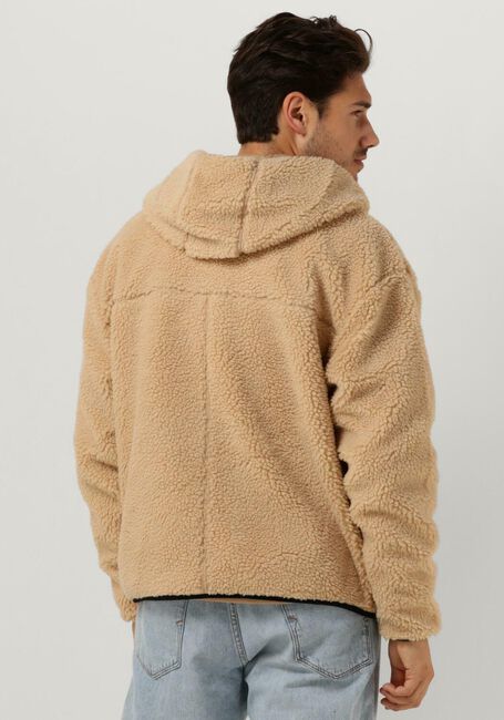 Camel TOMMY JEANS Vest TJM SHERPA ZIP THRU HOODIE - large