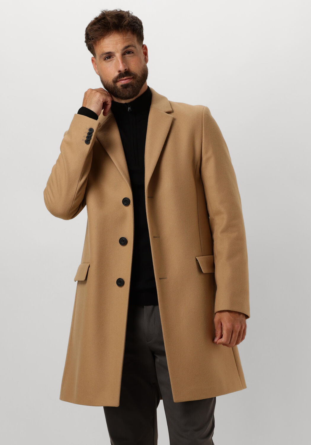 Hugo Boss Stijlvolle Kamelenjas voor Mannen Brown Heren
