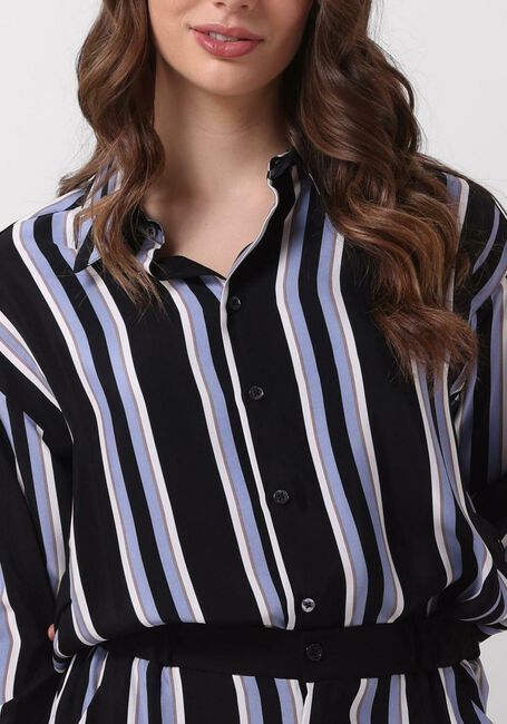 Zwarte VANILIA Blouses BLOUSE STRIPED FIT ADJUSTABLE - large