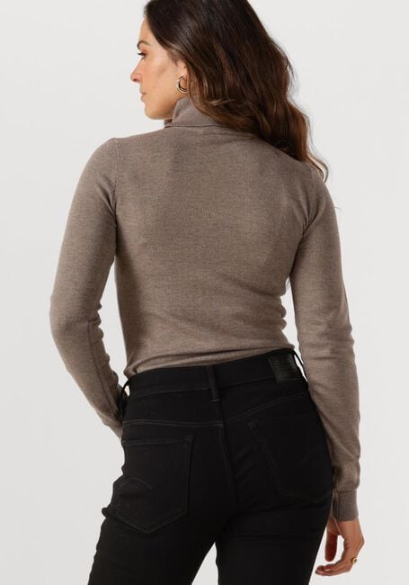 Taupe OBJECT Trui OBJTHESS L/S ROLLNECK KNIT PULLOVER - large