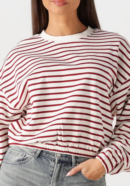Roze CATWALK JUNKIE Truien/vesten STRIPED SWEATER WITH ELASTIC HEMS - large