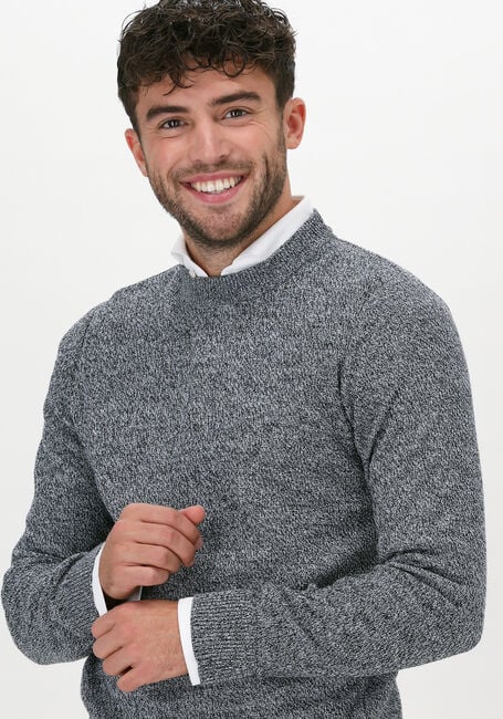 Zwarte SELECTED MEN Trui SLHEKLON LS KNIT CREW W CAMP - large