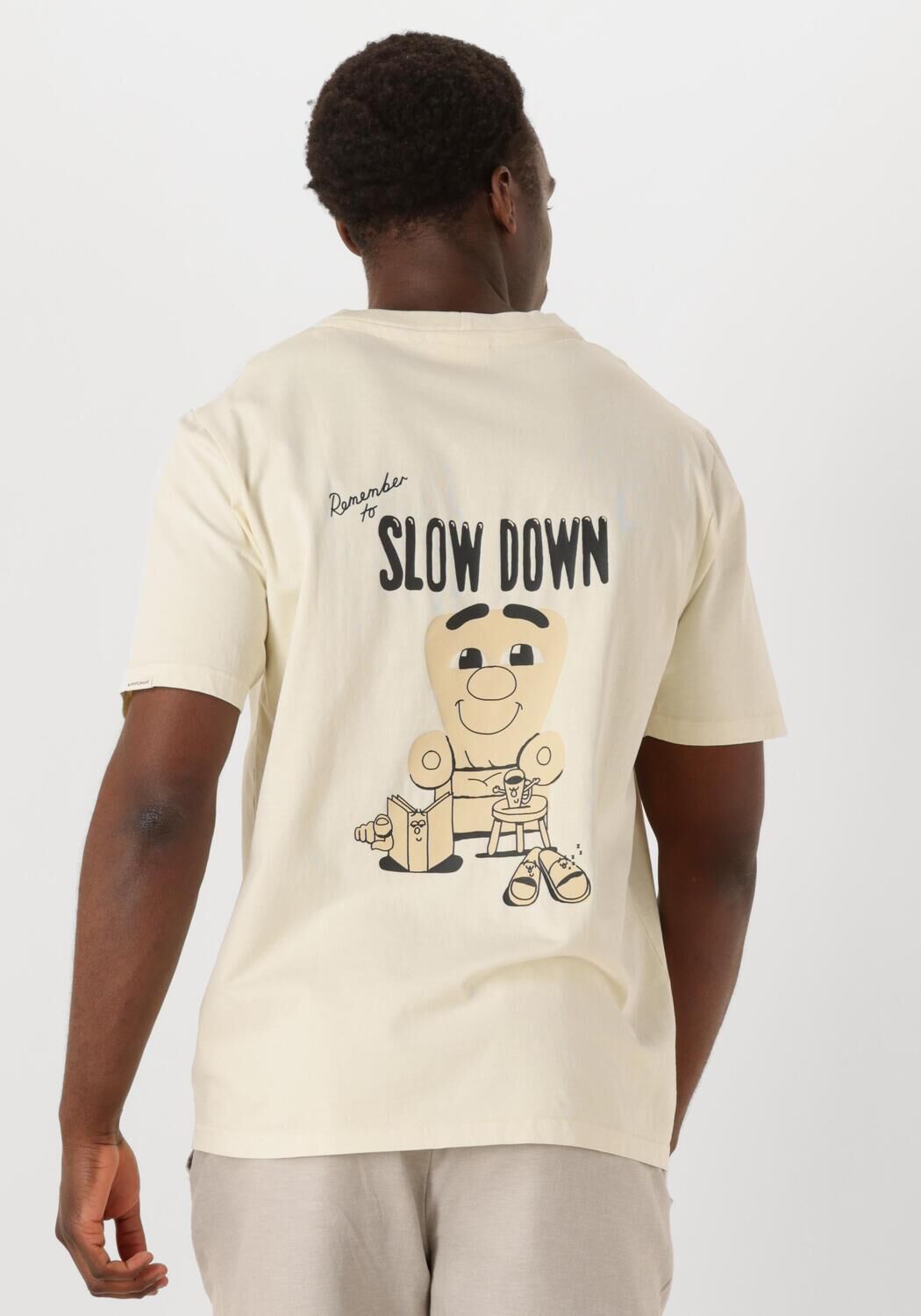 ANERKJENDT Heren Polo's & T-shirts Akkiki Enduring Ss Tee Gebroken Wit