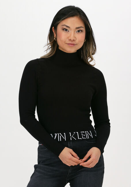 Zwarte CALVIN KLEIN Trui LOGO TAPE SWEATER - large