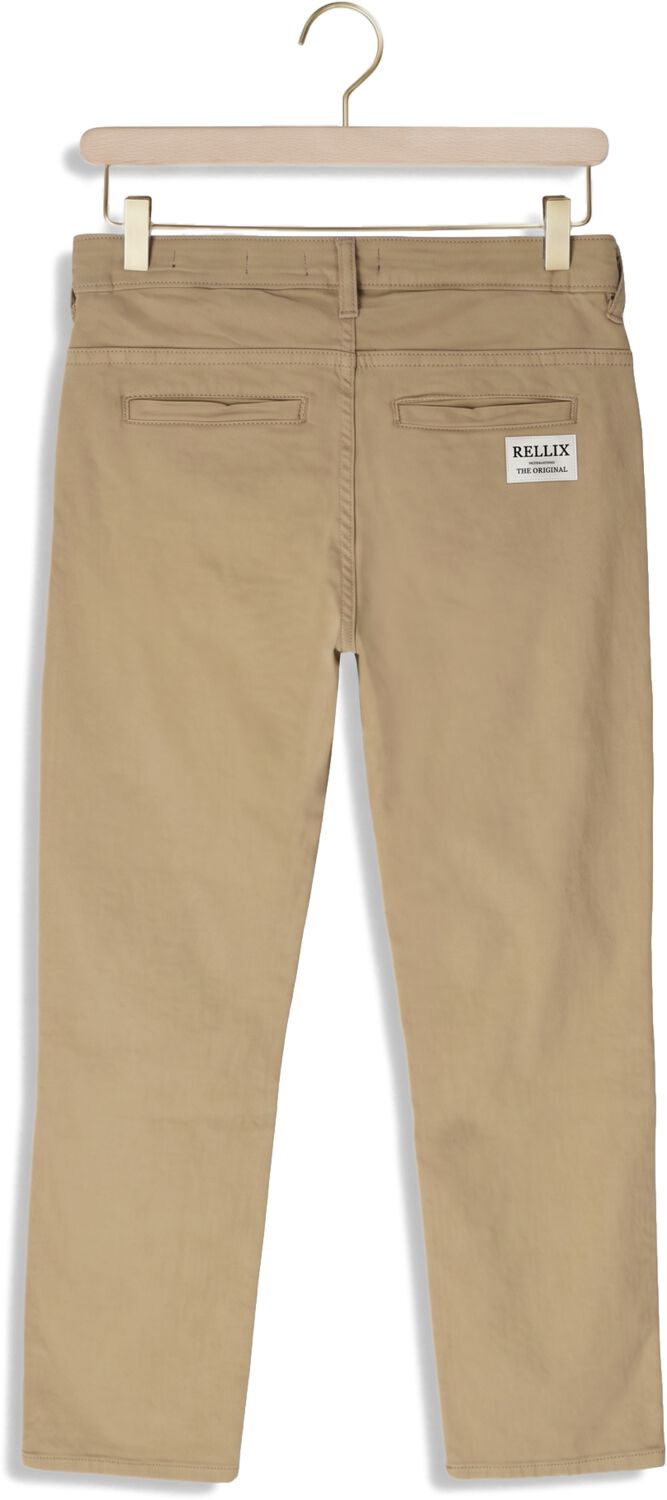 RELLIX Jongens Broeken Straight Wide Chino Pants Zand
