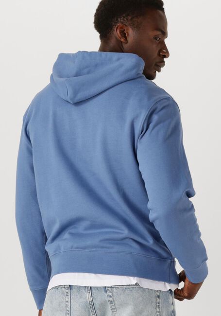 Lichtblauwe CALVIN KLEIN Sweater LS EU BADGE 350 TERRY HOODIE - large