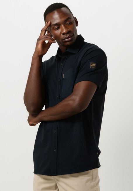 Blauwe PME LEGEND Polo SHORT SLEEVE SHIRT CTN JERSEY SLUB ABATE - large