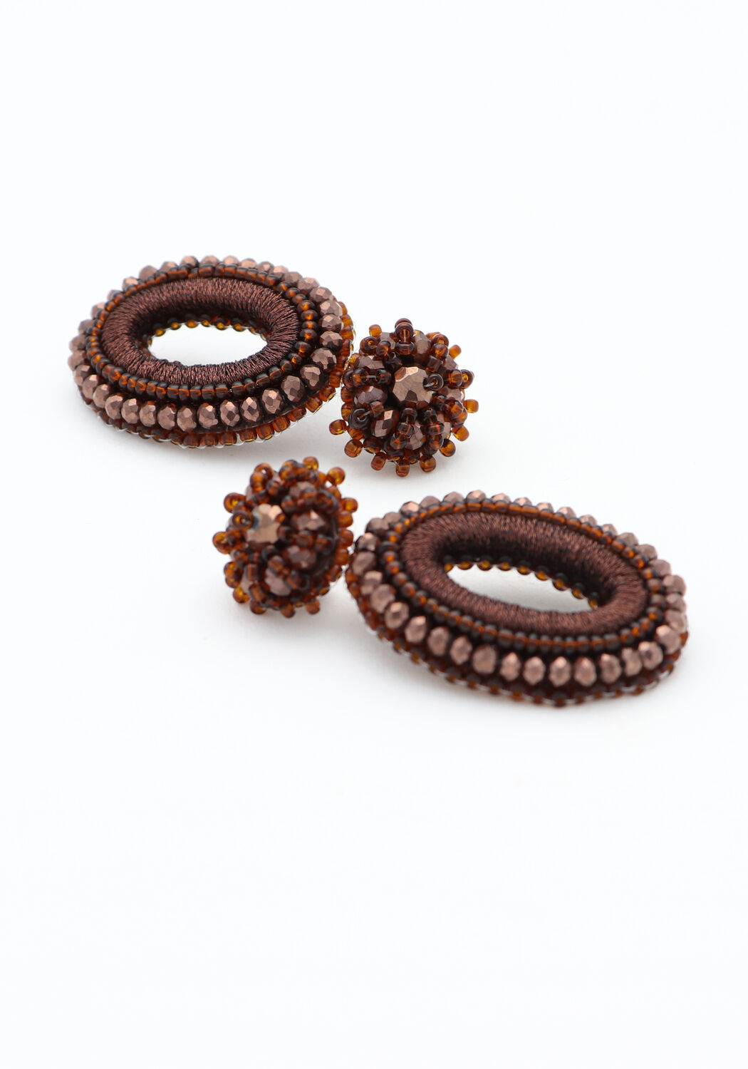Bruine PAULIE POCKET Oorbellen SMALL IVY EARRINGS - large