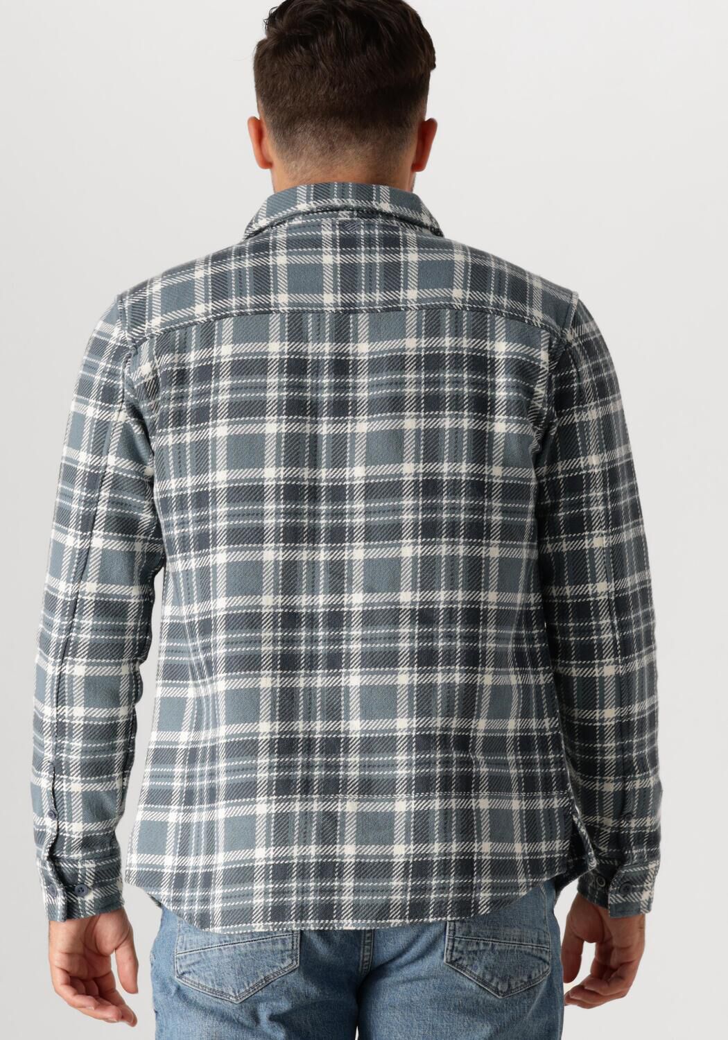 PURE PATH Heren Overshirts Regular Fit Shirts Over201 Blauw