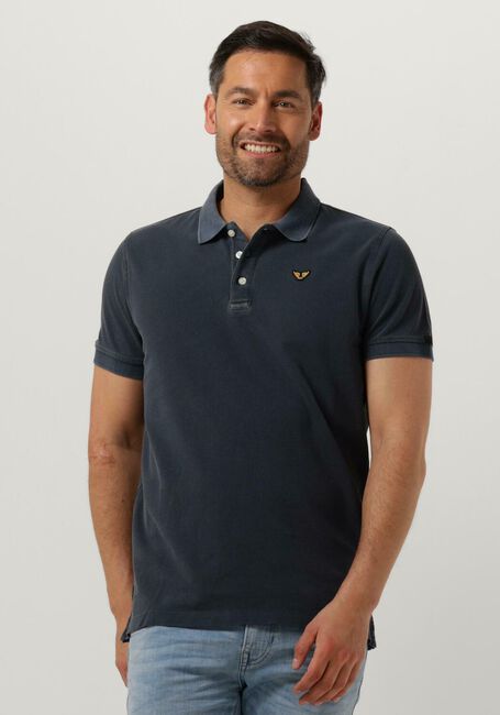 Blauwe PME LEGEND Polo SHORT SLEEVE POLO PIQUE GARMENT DYE - large