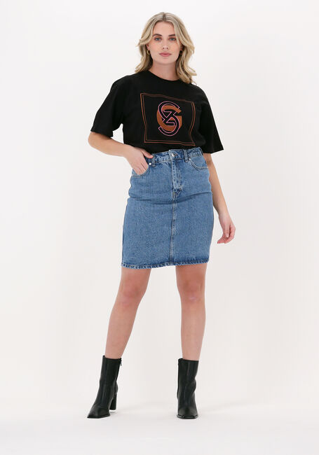 Blauwe GESTUZ  DENA HW MINI SKIRT - large