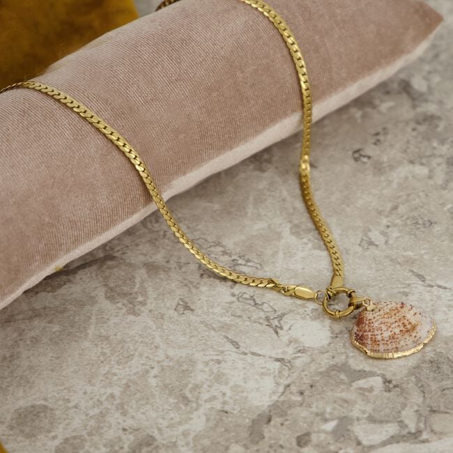 Goudkleurig NOTRE-V Kettingen KETTING PLATTE SCHELP Goudkleurig NOTRE-V Kettingen KETTING PLATTE SCHELP - large