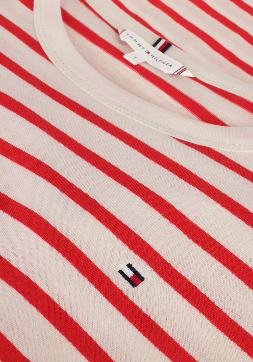 Witte TOMMY HILFIGER T-shirt 1985 SLIM SLUB C-NK SS - large