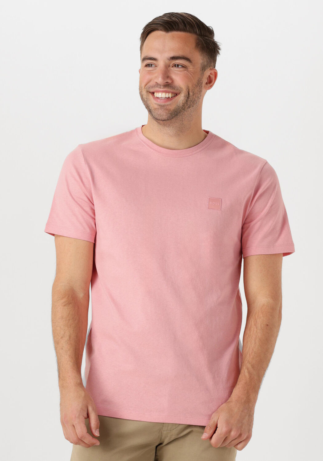Boss Orange T-shirt met labelbadge model 'Tales'