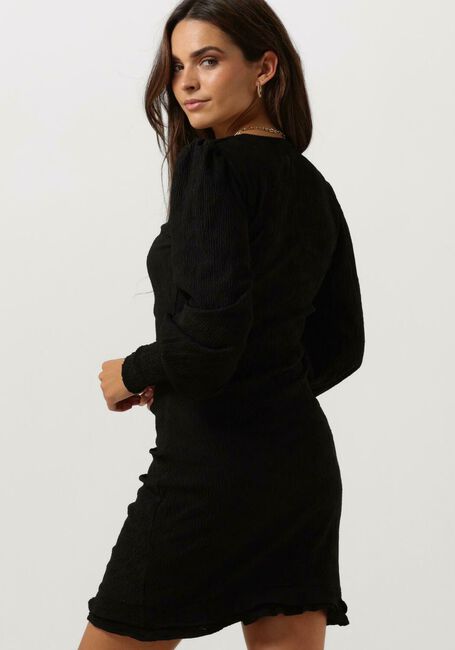 Zwarte ALIX THE LABEL Mini jurk KNITTED WRINKLE DRESS - large
