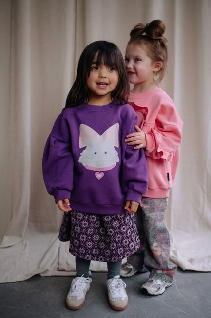 Paarse DAILY BRAT Sweater KITTY CAT SWEATER - large